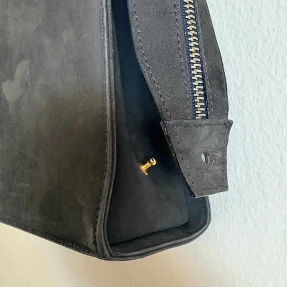 Vintage Salvatore Ferragamo Black Soft Leather/Suede Purse - Picture 12 of 15